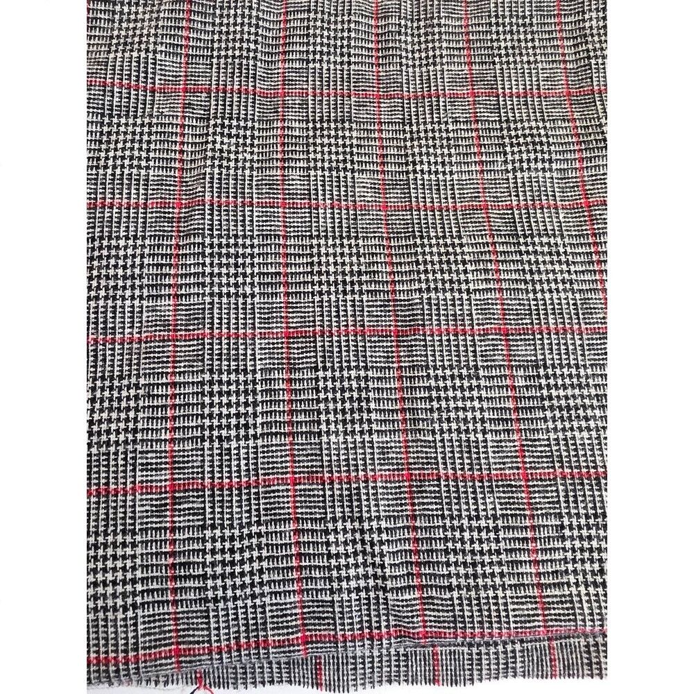 Wool Fabric Prince of Wales Plaid 62"W 2.75 yds. (100") L - coats? upholstery?